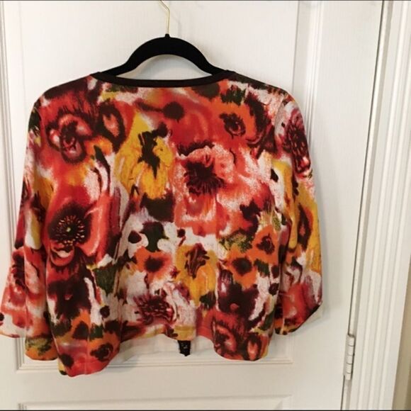 Peter Nygard Brown Printed Cardigan - Picture 2 of 3